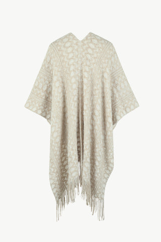 Shop Open Front Fringe Hem Poncho - High-Quality U.S. Made Women’s Fashion with Free Fast Shipping