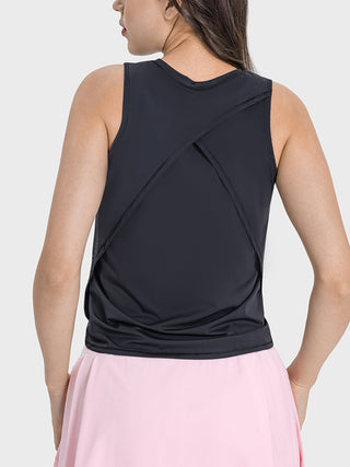 Shop Millennia Round Neck Active Tank - High-Quality U.S. Made Women’s Fashion with Free & Fast Shipping