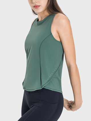 Shop Millennia Round Neck Active Tank - High-Quality U.S. Made Women’s Fashion with Free & Fast Shipping