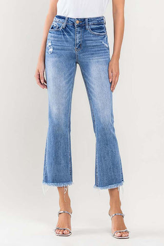 Shop Vervet by Flying Monkey Full Size High Rise Cropped Flare Jeans - High-Quality U.S. Made Women’s Fashion with Free Fast Shipping