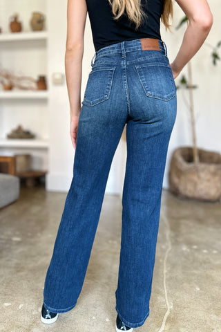 Shop Judy Blue Full Size Tummy Control Straight Jeans - High-Quality U.S. Made Women’s Fashion with Free & Fast Shipping