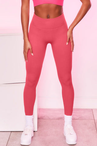 Shop Hot Pink High Waist Active Pants - High-Quality U.S. Made Women’s Fashion with Free & Fast Shipping