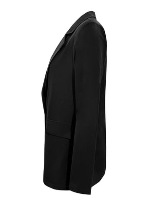 Shop Lapel Collar Long Sleeve Blazer - High-Quality U.S. Made Women’s Fashion with Free & Fast Shipping