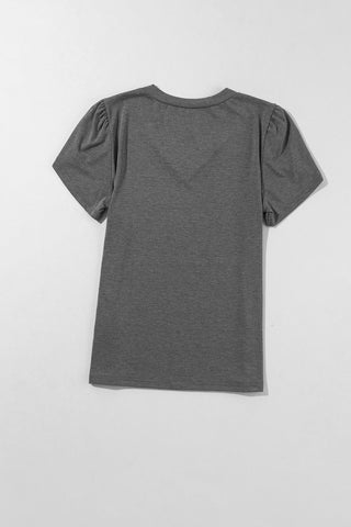 Shop V-Neck Petal Sleeve T-Shirt - High-Quality U.S. Made Women’s Fashion with Free & Fast Shipping