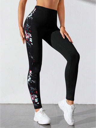 Shop Floral Print Wide Waistband Pants - High-Quality U.S. Made Women’s Fashion with Free & Fast Shipping