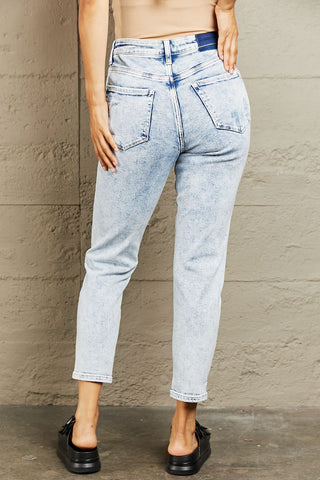 Shop BAYEAS High Waisted Acid Wash Skinny Jeans - High-Quality U.S. Made Women’s Fashion with Free & Fast Shipping