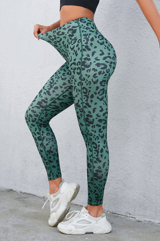 Shop Leopard Print Wide Waistband Leggings - High-Quality U.S. Made Women’s Fashion with Free & Fast Shipping