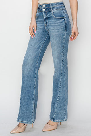 Shop RISEN High Rise Ankle Straight Jeans - High-Quality U.S. Made Women’s Fashion with Free & Fast Shipping