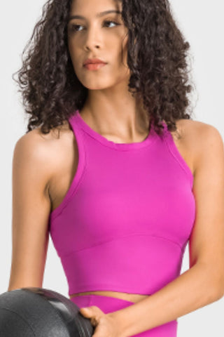 Shop Millennia Racerback Cropped Sports Tank - High-Quality U.S. Made Women’s Fashion with Free & Fast Shipping