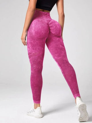 Shop Hot Pink High Waist Active Pants - High-Quality U.S. Made Women’s Fashion with Free & Fast Shipping