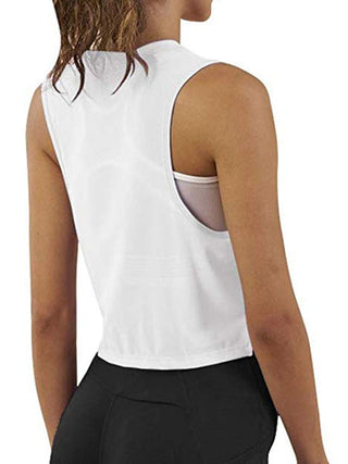 Shop Round Neck Cropped Tank - High-Quality U.S. Made Women’s Fashion with Free & Fast Shipping