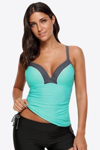 Shop Contrast Sweetheart Neck Swim Cami - High-Quality U.S. Made Women’s Fashion with Free Fast Shipping