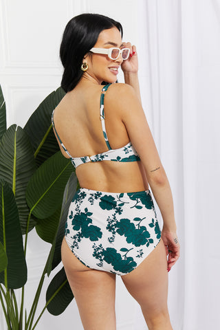 Shop Marina West Swim Take A Dip Twist High-Rise Bikini in Forest - High-Quality U.S. Made Women’s Fashion with Free & Fast Shipping