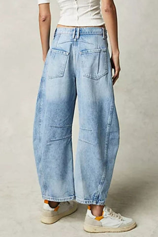 Shop Wide Leg Jeans with Pockets - High-Quality U.S. Made Women’s Fashion with Free & Fast Shipping