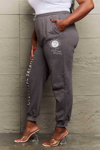 Shop Simply Love Full Size CELESTIAL DREAMER Graphic Sweatpants - High-Quality U.S. Made Women’s Fashion with Free & Fast Shipping