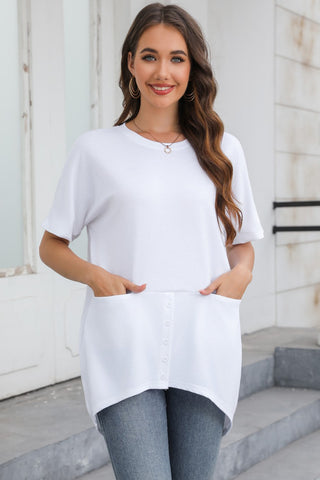 Shop Round Neck Short Sleeve T-Shirt Now On Klozey Store - Trendy U.S. Premium Women Apparel & Accessories And Be Up-To-Fashion!