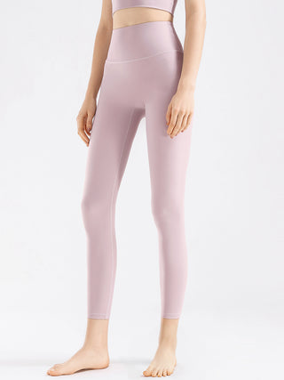 Shop Blush Pink High Waist Active Pants - High-Quality U.S. Made Women’s Fashion with Free & Fast Shipping