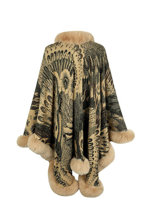 Shop Printed Open Front Poncho - High-Quality U.S. Made Women’s Fashion with Free & Fast Shipping