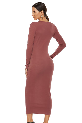 Shop Ribbed Scoop Neck Sweater Dress - High-Quality U.S. Made Women’s Fashion with Free & Fast Shipping