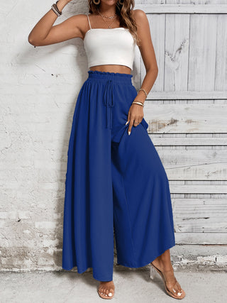 Shop Honey Tied High Waist Wide Leg Pants - High-Quality U.S. Made Women’s Fashion with Free & Fast Shipping