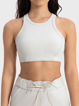 Shop Millennia Wide Strap Cropped Sport Tank - High-Quality U.S. Made Women’s Fashion with Free Fast Shipping