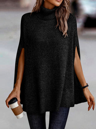 Shop Turtleneck Dolman Sleeve Poncho - High-Quality U.S. Made Women’s Fashion with Free Fast Shipping