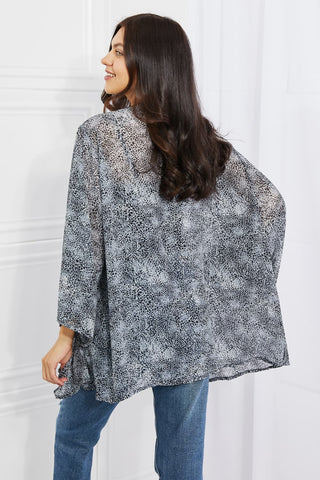 Shop Melody Full Size Snake Print Chiffon Kimono - High-Quality U.S. Made Women’s Fashion with Free & Fast Shipping