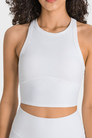 Shop Millennia Racerback Cropped Sports Tank - High-Quality U.S. Made Women’s Fashion with Free Fast Shipping