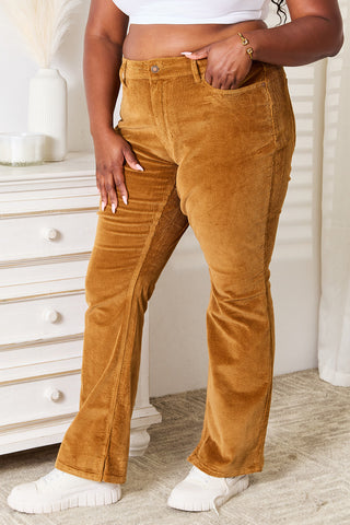 Shop Judy Blue Full Size Mid Rise Corduroy Pants - High-Quality U.S. Made Women’s Fashion with Free & Fast Shipping