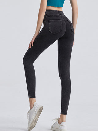 Shop Wide Waistband Sports Leggings - High-Quality U.S. Made Women’s Fashion with Free & Fast Shipping