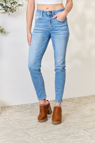 Shop RISEN Full Size Mid Rise Skinny Jeans - High-Quality U.S. Made Women’s Fashion with Free & Fast Shipping