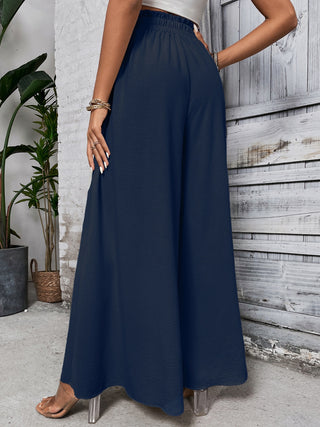 Shop Honey Tied High Waist Wide Leg Pants - High-Quality U.S. Made Women’s Fashion with Free & Fast Shipping