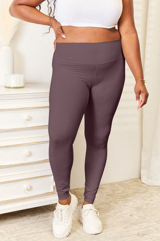 Shop Double Take Wide Waistband Sports Leggings - High-Quality U.S. Made Women’s Fashion with Free & Fast Shipping