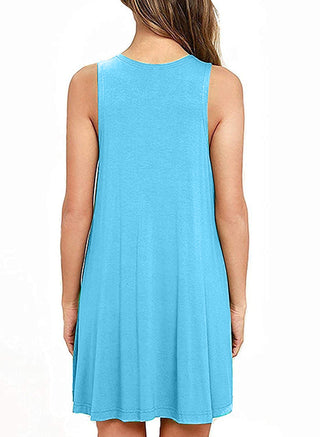 Shop Full Size Round Neck Sleeveless Dress with Pockets - High-Quality U.S. Made Women’s Fashion with Free Fast Shipping