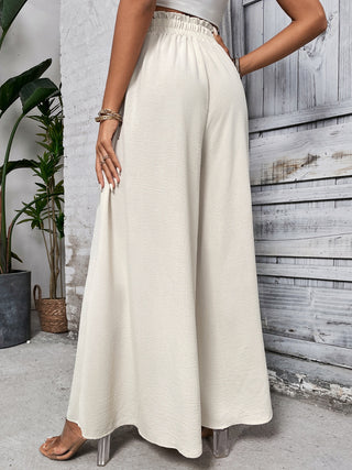 Shop Honey Tied High Waist Wide Leg Pants - High-Quality U.S. Made Women’s Fashion with Free Fast Shipping