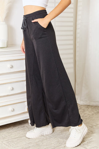 Shop Basic Bae Wide Leg Pocketed Pants - High-Quality U.S. Made Women’s Fashion with Free & Fast Shipping