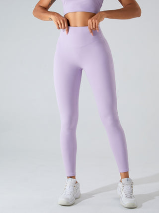 Shop Lavender High Waist Wide Waistband Active Leggings - High-Quality U.S. Made Women’s Fashion with Free & Fast Shipping