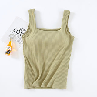 Shop Sage Textured Square Neck Tank - High-Quality U.S. Made Women’s Fashion with Free & Fast Shipping