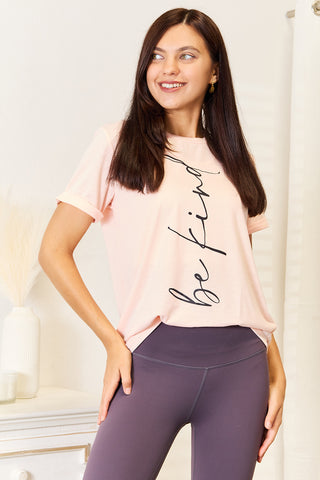 Shop Simply Love BE KIND Graphic Round Neck T-Shirt - High-Quality U.S. Made Women’s Fashion with Free & Fast Shipping