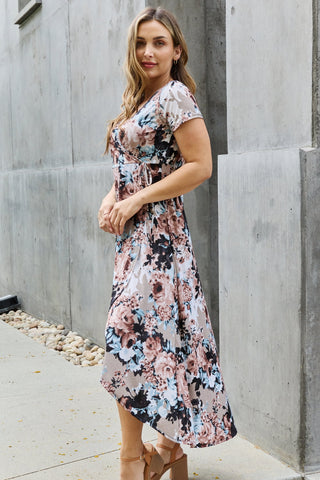 Shop Heimish Give Me Roses Full Size Floral Maxi Wrap Dress - High-Quality U.S. Made Women’s Fashion with Free & Fast Shipping