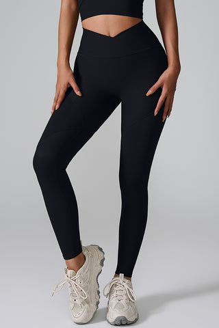 Shop Black High Waist Active Leggings - High-Quality U.S. Made Women’s Fashion with Free & Fast Shipping