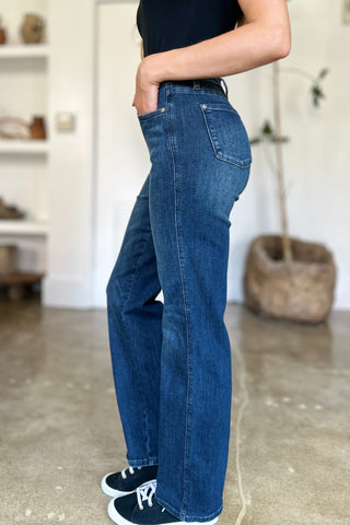 Shop Judy Blue Full Size Tummy Control Straight Jeans - High-Quality U.S. Made Women’s Fashion with Free & Fast Shipping