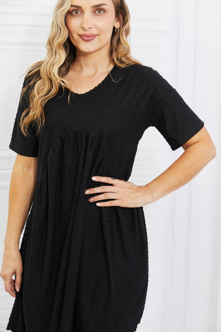 Shop BOMBOM Another Day Swiss Dot Casual Dress in Black - High-Quality U.S. Made Women’s Fashion with Free & Fast Shipping