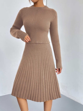 Shop Rib-Knit Sweater and Skirt Set - High-Quality U.S. Made Women’s Fashion with Free Fast Shipping