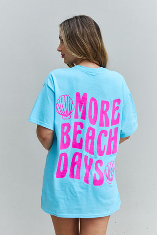 Shop Sweet Claire "More Beach Days" Oversized Graphic T-Shirt - High-Quality U.S. Made Women’s Fashion with Free & Fast Shipping