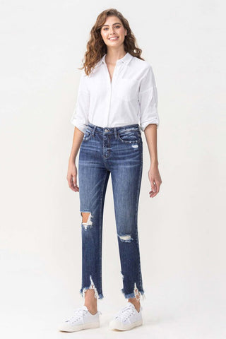 Shop Lovervet Jackie Full Size High Rise Crop Straight Leg Jeans - High-Quality U.S. Made Women’s Fashion with Free & Fast Shipping