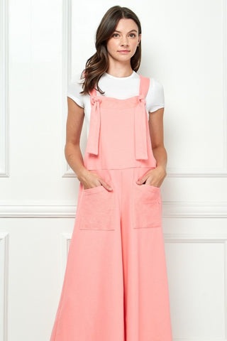 Shop Veveret Wide Strap French Terry Overalls - High-Quality U.S. Made Women’s Fashion with Free & Fast Shipping