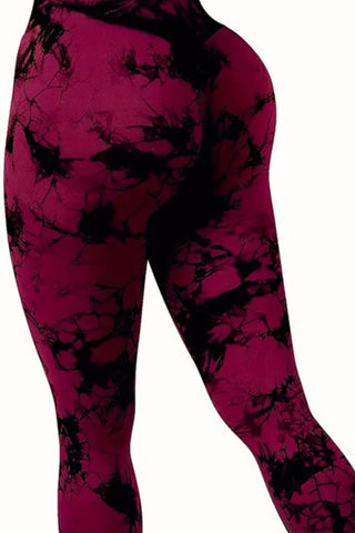 Shop Printed High Waist Active Pants - High-Quality U.S. Made Women’s Fashion with Free & Fast Shipping