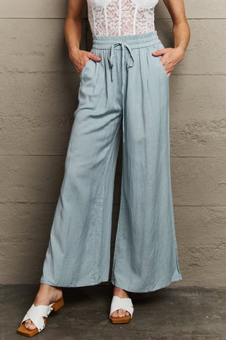 Shop Teal HEYSON More For You Wide Leg Pants - High-Quality U.S. Made Women’s Fashion with Free & Fast Shipping