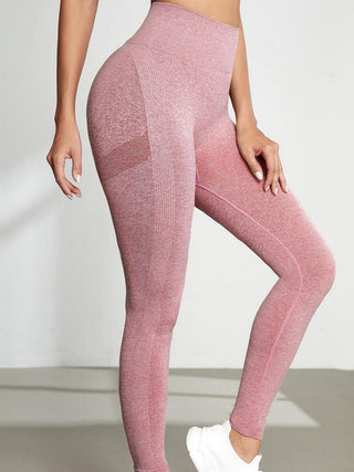 Shop Blush Pink High Waist Active Leggings - High-Quality U.S. Made Women’s Fashion with Free & Fast Shipping